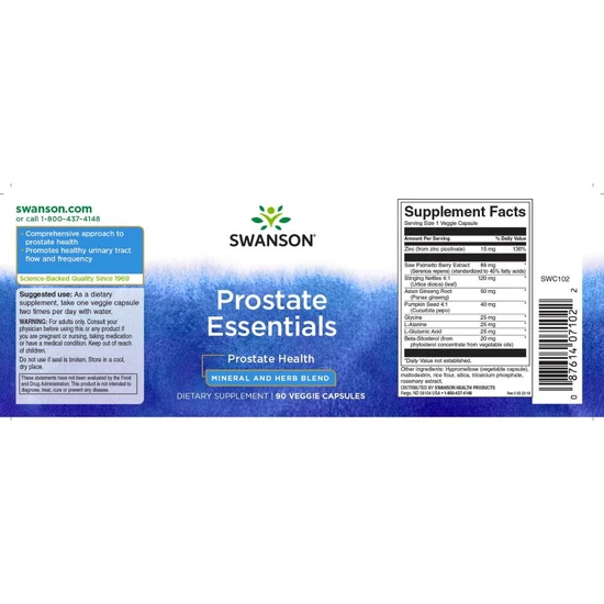 Swanson Prostate Essentials Capsules 90 Capsules