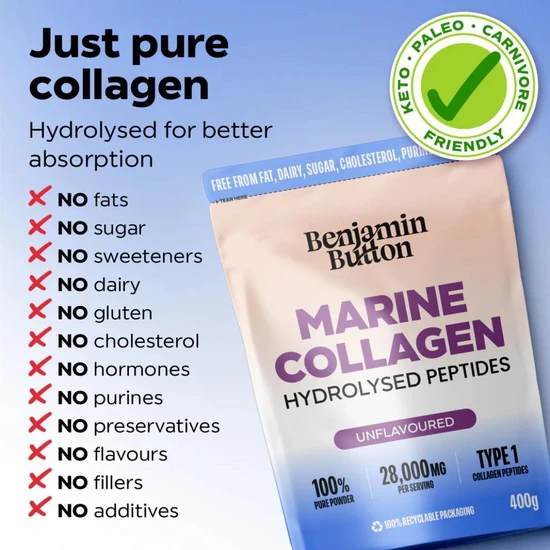 Benjamin Button Marine Collagen Peptides Powder 400g