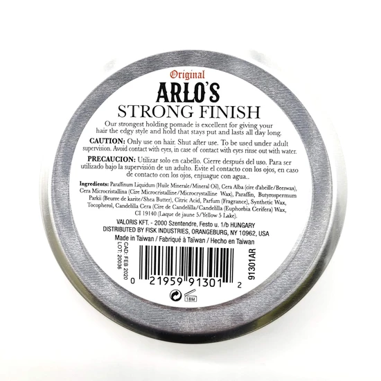 Arlos Hair Styling Pomade For Strong Hold 3oz