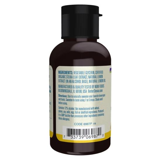 NOW Foods Better Stevia Liquid Lemon Twist 59ml