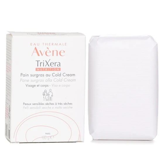 Avène TriXera Nutrition Cold Cream Ultra Rich Face & Body Cleansing Bar For Dry To Very Dry Sensitive Skin 100g