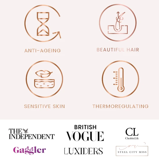 Sleep In Beauty SIB Hyaluronic Acid Infused Silk Pillowcase Classic Champagne