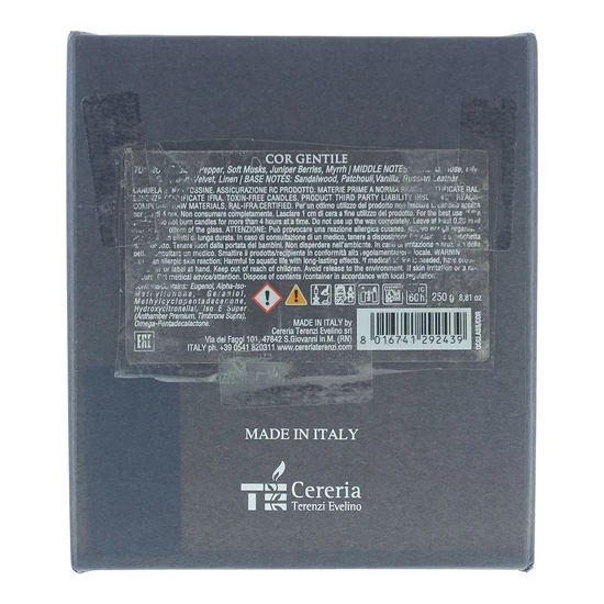 V Canto Cor Gentile Flocked Glass Candle 250ml