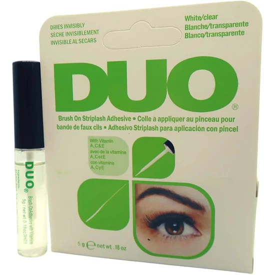 DUO Brush On Striplash Adhesive White/Clear