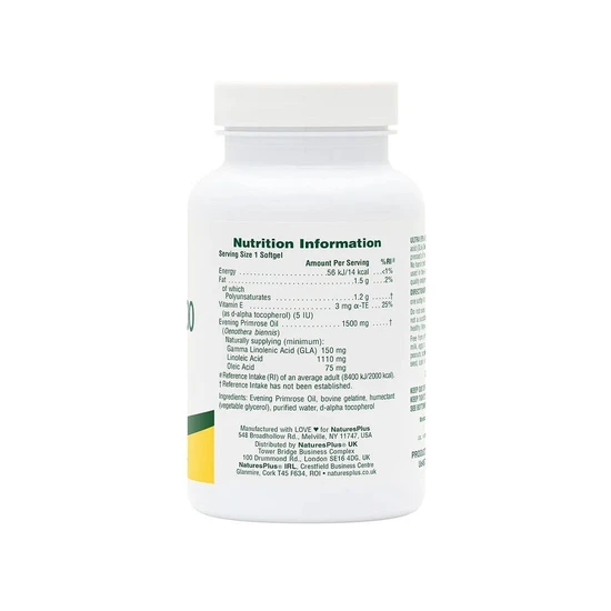 Nature's Plus Ultra Evening Primrose Oil 1,500mg 60 Softgels