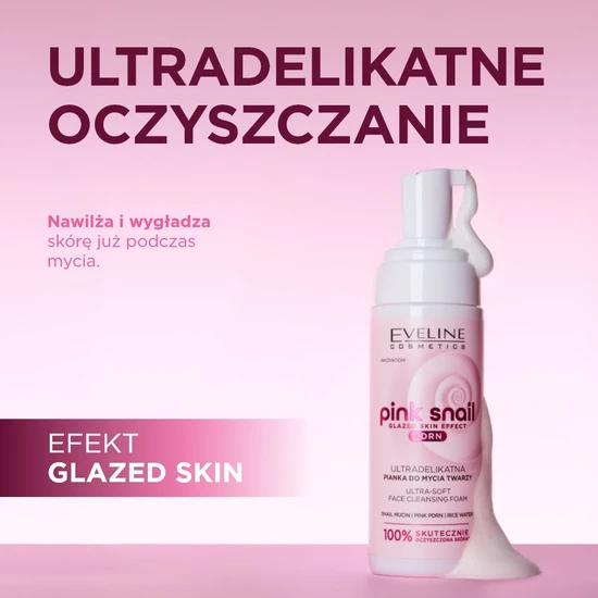 Eveline Pink Snail Ultra Soft Face Cleansing Foam 150ml