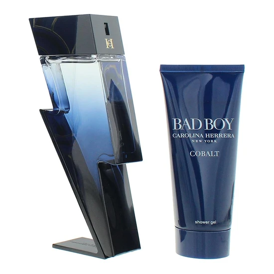 Carolina Herrera Bad Boy Cobalt Eau De Toilette 100ml Gift Set 100ml & 100ml Shower Gel