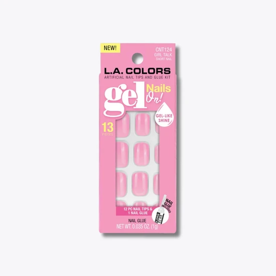 L.A. Girl LA Colours Gel On False NAIL Tips & Glue Kit Anarchy