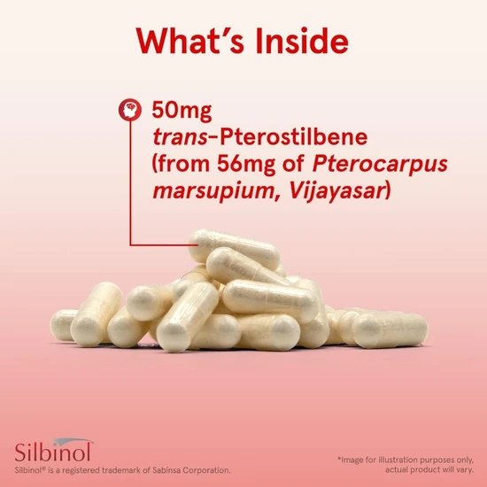 Jarrow Formulas transPterostilbene 50mg Vegicaps 60 Vegicaps