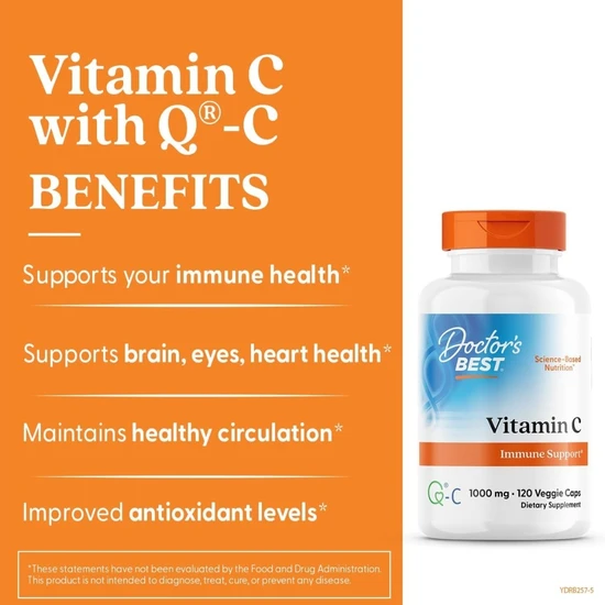 Doctor's Best Vitamin C With Quali-C 1000 mg - 120 Veg Caps
