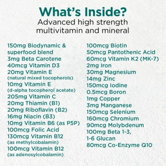 Cytoplan 50+ Multivitamin, CoQ10 & Immune Support 60 Capsules