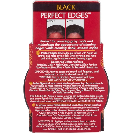 Creme Of Nature Argan Oil Perfect Edges Black Gel 63.7 g / Black