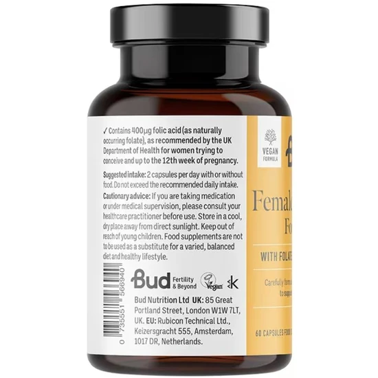Bud Nutrition Female Fertility Formula Tablets 60 Tablets