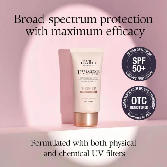 d'Alba Waterfull Pink Correcting Tone-Up Sunscreen 50ml