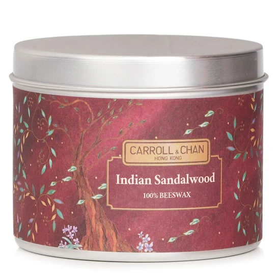 Carroll & Chan 100% Beeswax Tin Candle Indian Sandalwood (8x6) cm