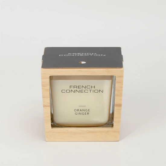French Connection Wooden Collection Orange Ginger Candle 200g