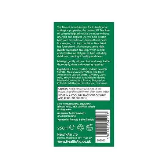 Health Aid Tea Tree Shampoo 250ml