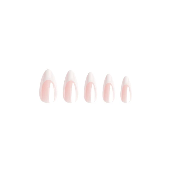 Nail HQ Almond Pink French Glaze Nails x24