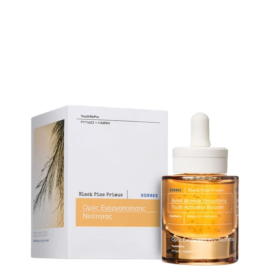 Korres Black Pine Primus 6xHA Wrinkle Smoothing Youth Activator Booster Serum 30ml