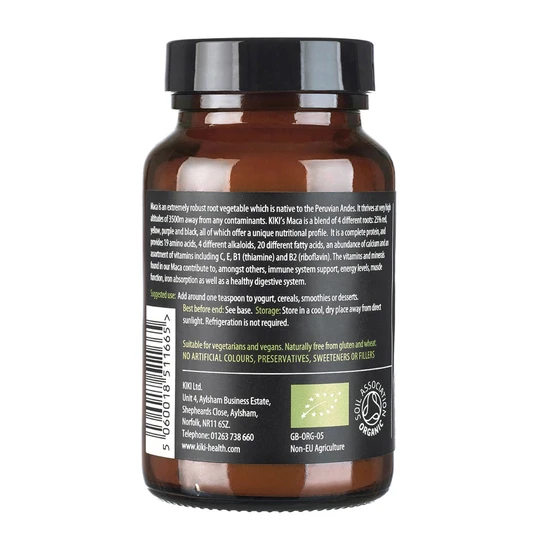KIKI Health Organic Maca Powder Premium 4 Root Blend 100g