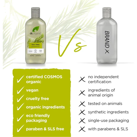 Dr. Organic Bioactive Hair Care Organic Tea Tree Shampoo 265ml