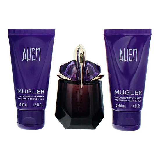 Mugler Alien Eau De Parfum 30ml, Body Lotion 50ml + Shower Milk 50ml Gift Set For Her 30ml