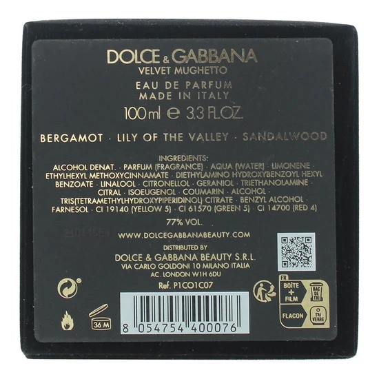Dolce & Gabbana Velvet Mughetto Eau De Parfum 100ml