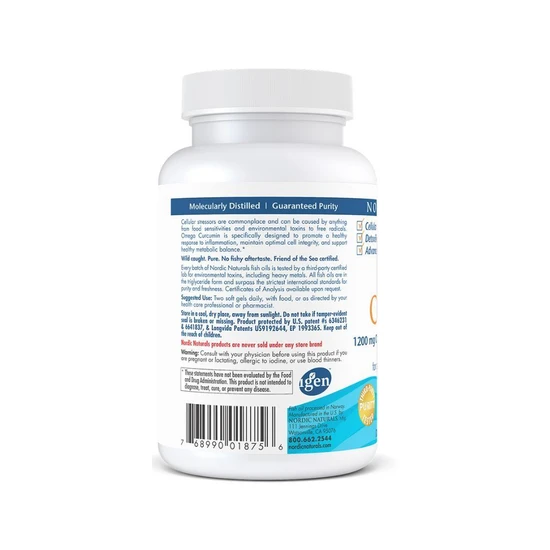 Nordic Naturals Omega Curcumin 1200mg Softgels 60 Softgels