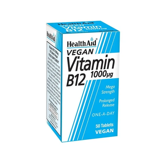 Health Aid Vitamin B12 1000ug Prolonged Release Tablets 50 Tablets