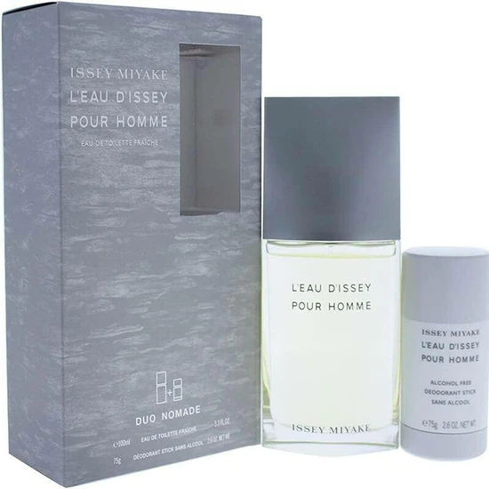 Issey Miyake L'Eau D'Issey Pour Homme Eau De Toilette Gift Set With Deodorant Stick 75ml