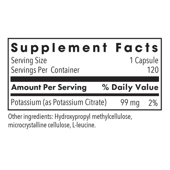 Allergy Research Group Potassium Citrate Capsules 120 Capsules