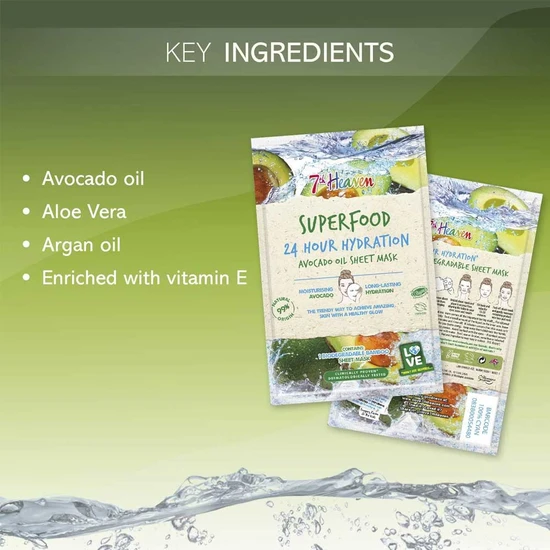 7th Heaven Superfood Hydration Avocado Oil Sheet 18g