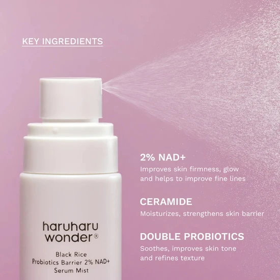 Haruharu Wonder Black Rice Probiotics Barrier 2% NAD+ Serum Mist 80ml