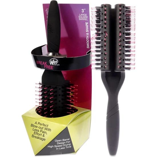 Wet Brush Pro Smooth & Shape Round Brush Large Square Barrel 3''