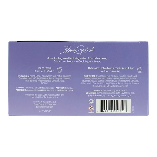 Caribbean Joe Island Splash Eau De Parfum 100ml Gift Set 100ml & 100ml Body Lotion