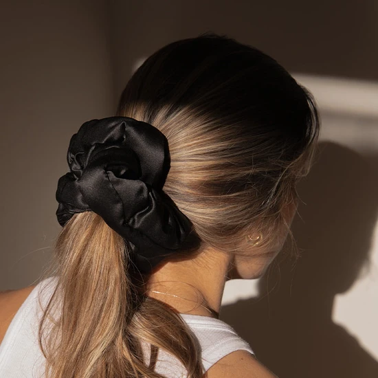 Drowsy Padded Scrunchie Black Jade
