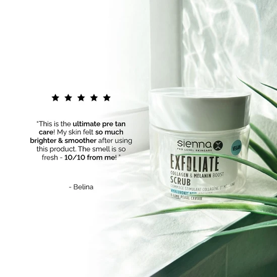 Sienna X Exfoliate Collagen & Melanin Boosting Scrub 180ml