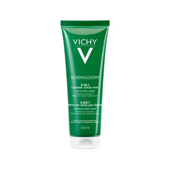 Vichy Normaderm 3-In-1 Mask, Scrub & Cleanser 125ml
