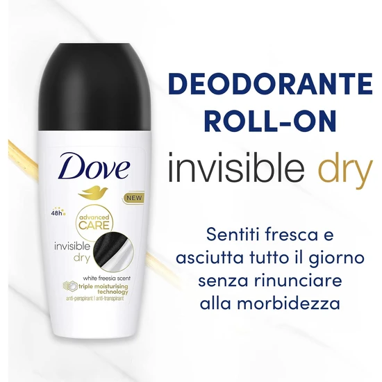 Dove Advanced Care Deodorant Roll On Invisible Dry 50ml