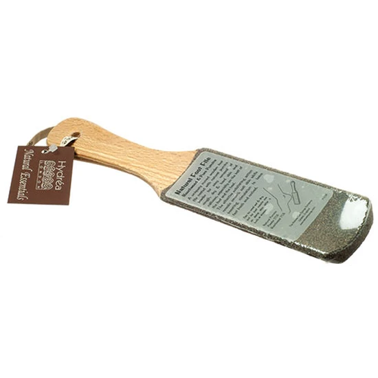Hydrea London Natural Pumice Curved Wooden Foot File PUSW