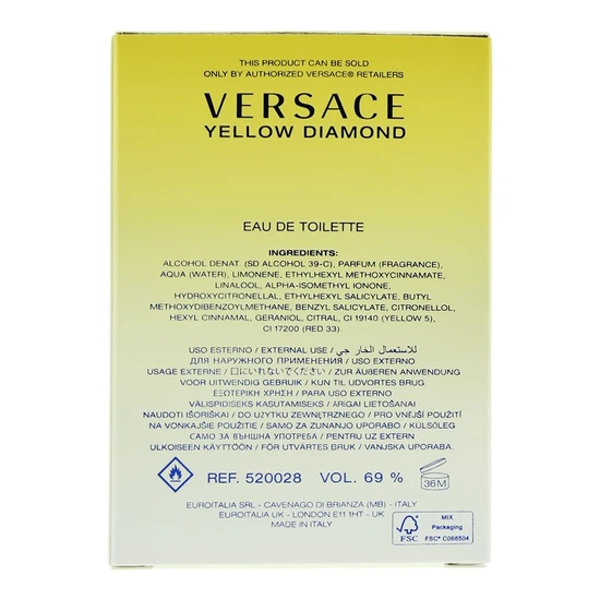 Versace Yellow Diamond Eau De Toilette 30ml