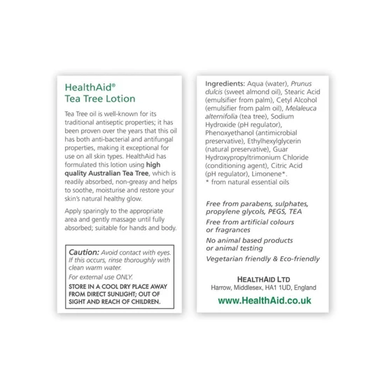Health Aid Tea Tree Lotion 250ml