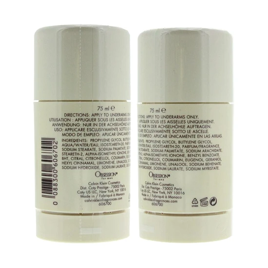 Calvin Klein Obsession For Men Deodorant Stick 75ml