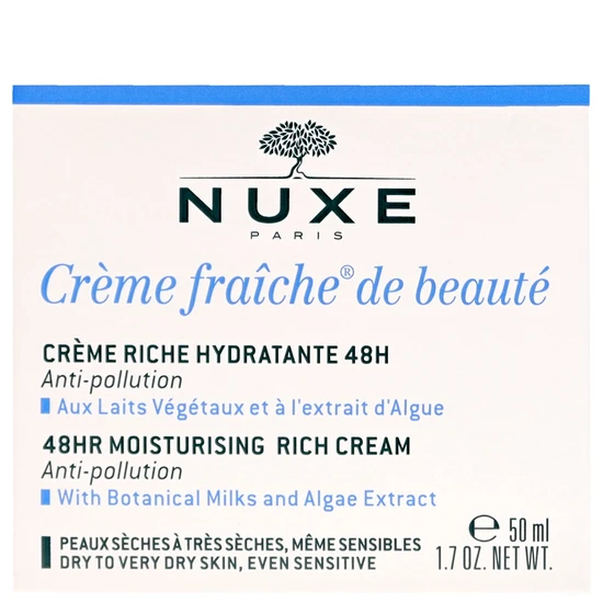 Nuxe Creme Fraiche De Beaute 48HR Moisturising Rich Cream For Dry To Very Dry Sensitive Skin 50ml