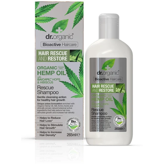 Dr. Organic Dr Bioactive Hair Care Organic Hemp Oil Rescue Shampoo 265ml