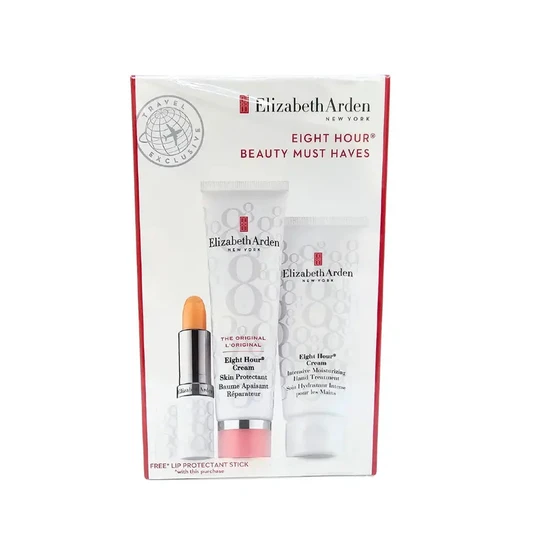 Elizabeth Arden Eight Hour Cream Gift Set 50ml Cream + 75ml Hand Treatment + 3.7g Protecting Lipstick SPF 15