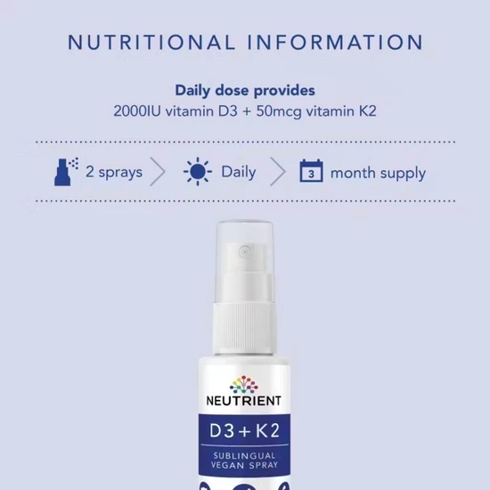 Neutrient D3 K2 2000iu Vegan Oral Spray 30ml