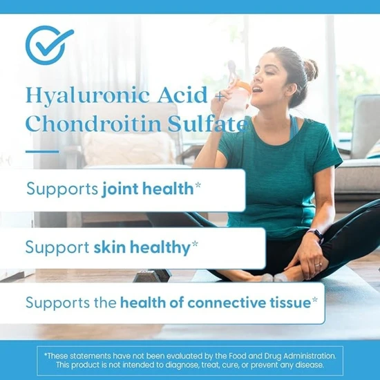 Doctor's Best Hyaluronic Acid + Chondroitin Sulphate With BioCell Collagen 60 Capsules