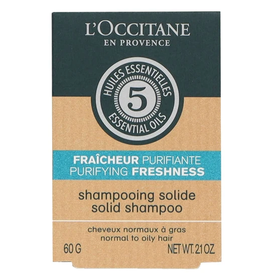 L'Occitane 5 Essential Oils Purifying Freshness Solid Shampoo 60g