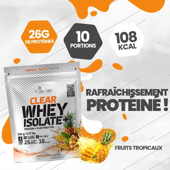 Olimp Nutrition Clear Whey Isolate+, Tropical Fruits 350g